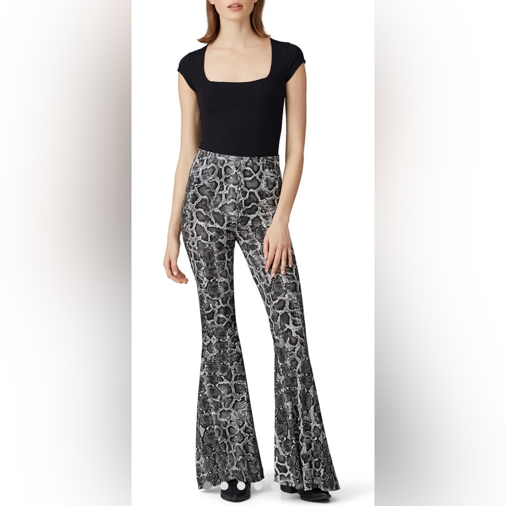 Show Me Your Mumu Viper Barney Bells Snake Print SMYM Stretchy Bell Bottom Flare